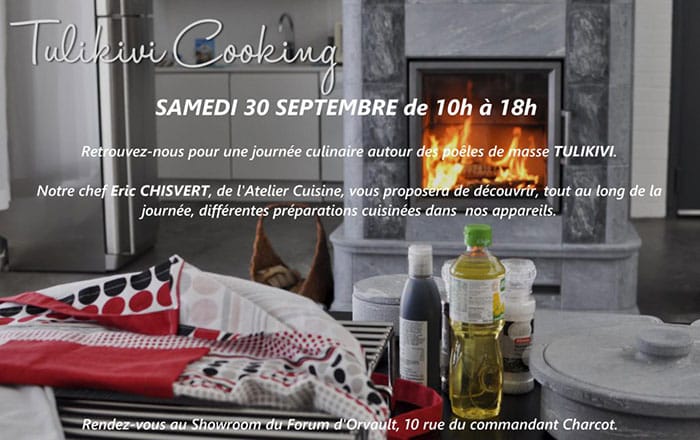 Samedi 30 septembre: JOURNEE CULINAIRE TULIKIVI